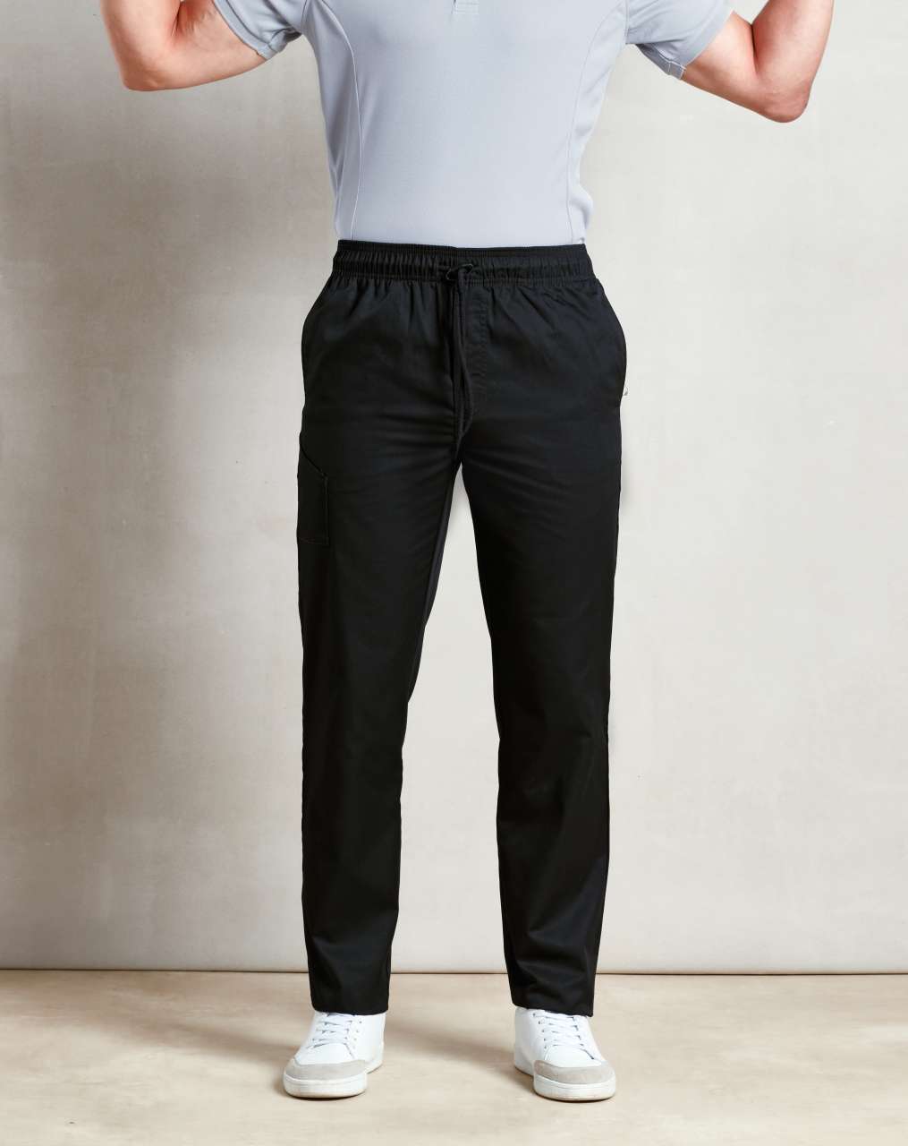 CHEF'S 'SLIM FIT' TROUSERS - Black - Additional