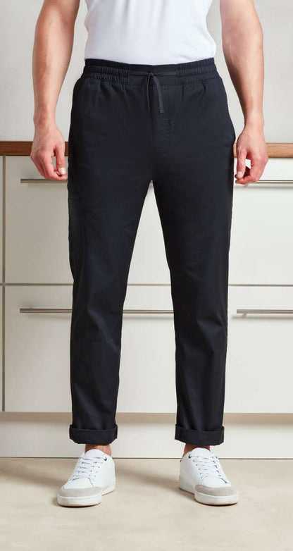 CHEF'S RECYCLED CARGO TROUSER - Black - modelimageurl