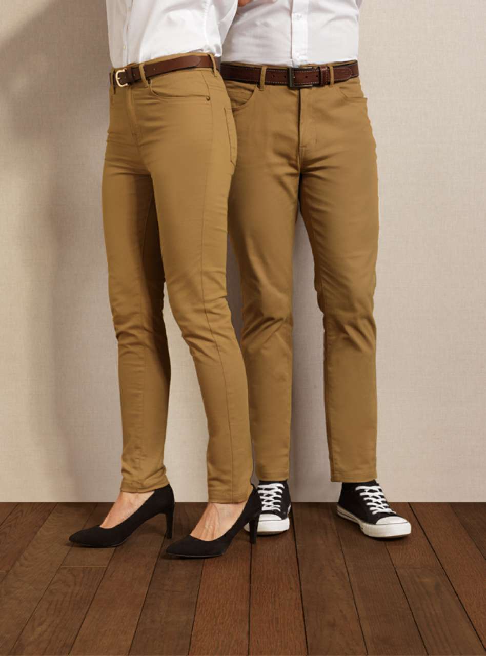 LADIES' PERFORMANCE CHINO JEANS - Camel - Additional