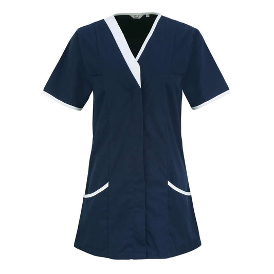 ‘DAISY’ HEALTHCARE TUNIC - Navy/White - Main
