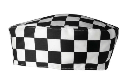 CHEF’S SKULL CAP - Black/White Check - Main