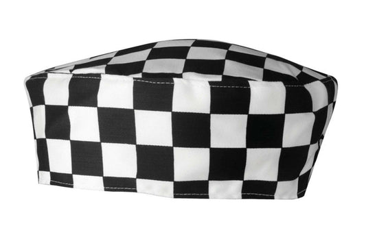 CHEF’S SKULL CAP - Black/White Check - Main