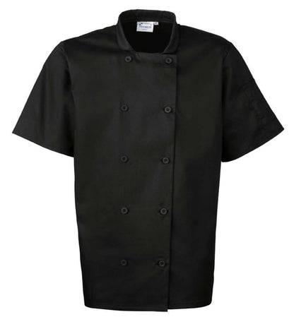 SHORT SLEEVE CHEF'S JACKET - Black - Additional