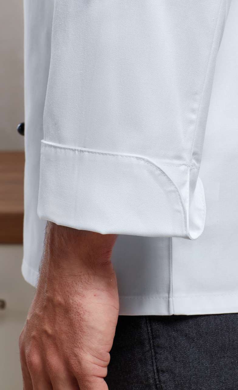 ‘CUISINE' LONG SLEEVE CHEF’S JACKET - White - Additional