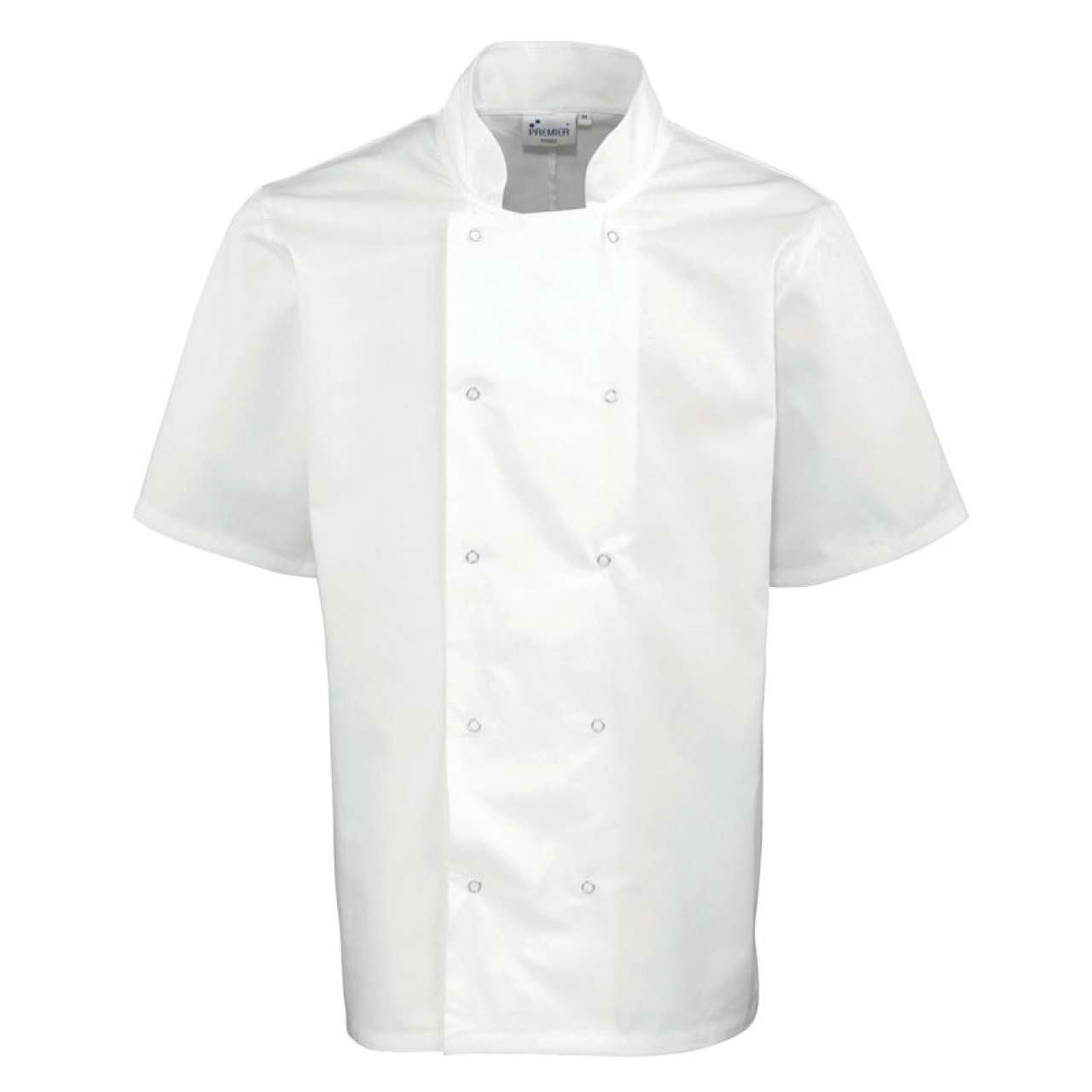 CHEF'S SHORT SLEEVE STUD JACKET - White - Additional