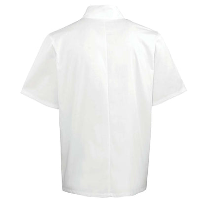 CHEF'S SHORT SLEEVE STUD JACKET - White - Main