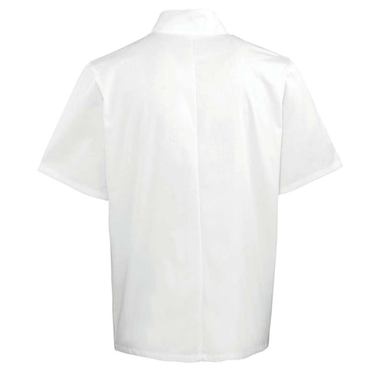 CHEF'S SHORT SLEEVE STUD JACKET - White - Main