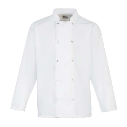 CHEF'S LONG SLEEVE STUD JACKET - White - Additional