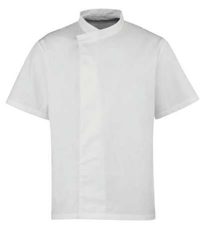 ‘CULINARY’ CHEF’S SHORT SLEEVE PULL ON TUNIC - White - Main