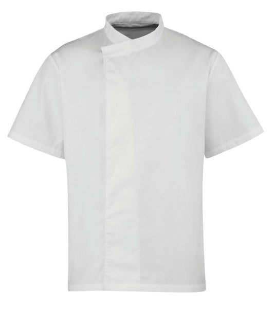 ‘CULINARY’ CHEF’S SHORT SLEEVE PULL ON TUNIC - White - Main