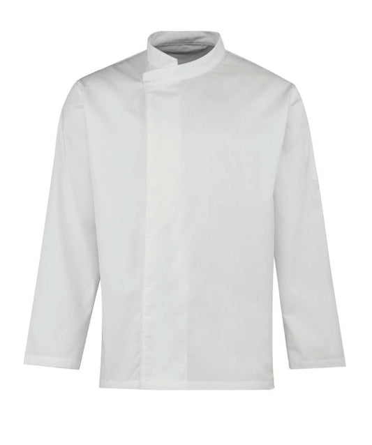 ‘CULINARY’ CHEF’S LONG SLEEVE PULL ON TUNIC - White - Main