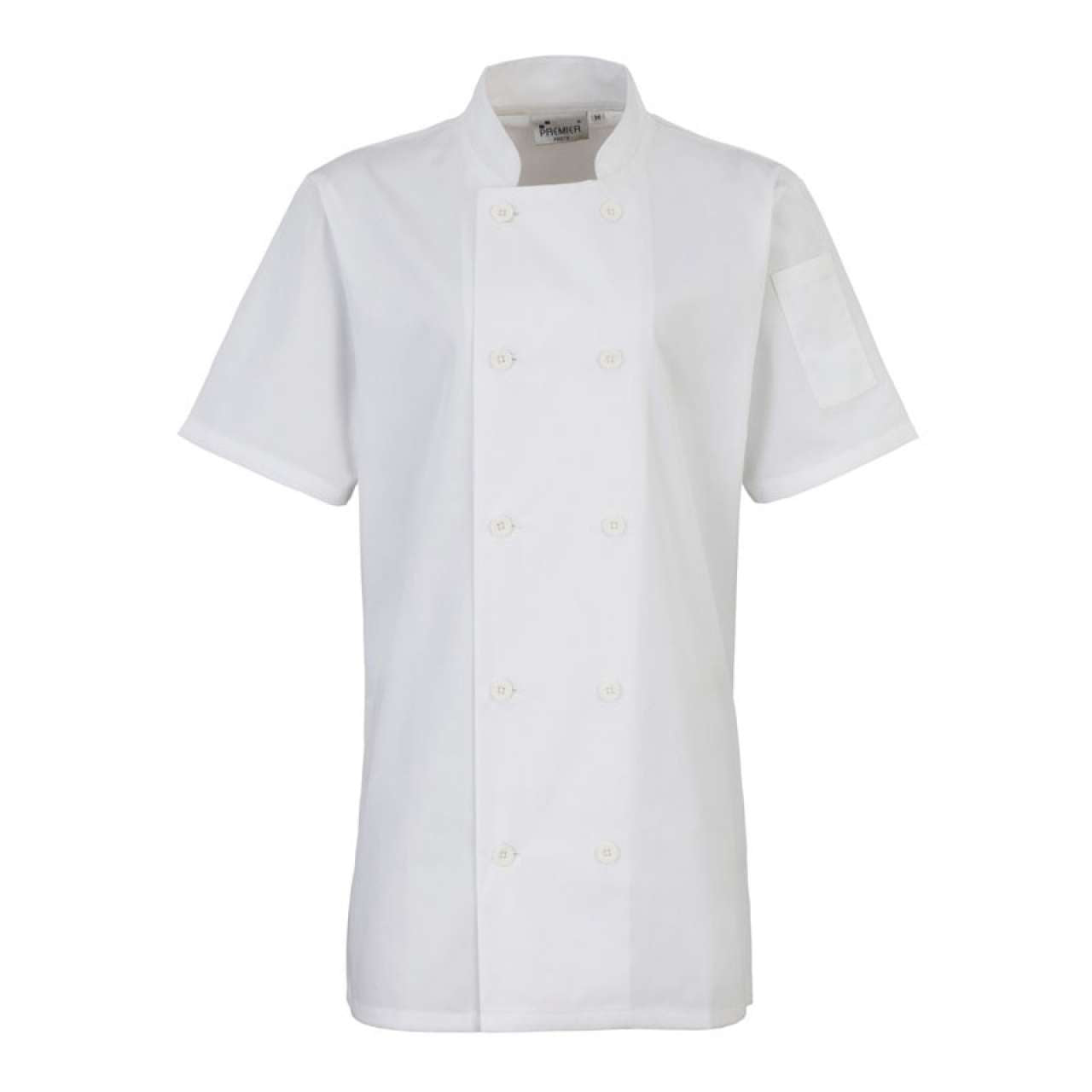 WOMEN'S SHORT SLEEVE CHEF'S JACKET - White - Main