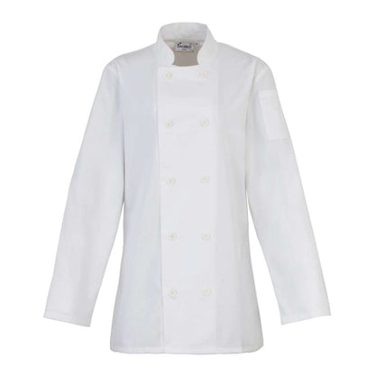 WOMEN'S LONG SLEEVE CHEF'S JACKET - White - Main
