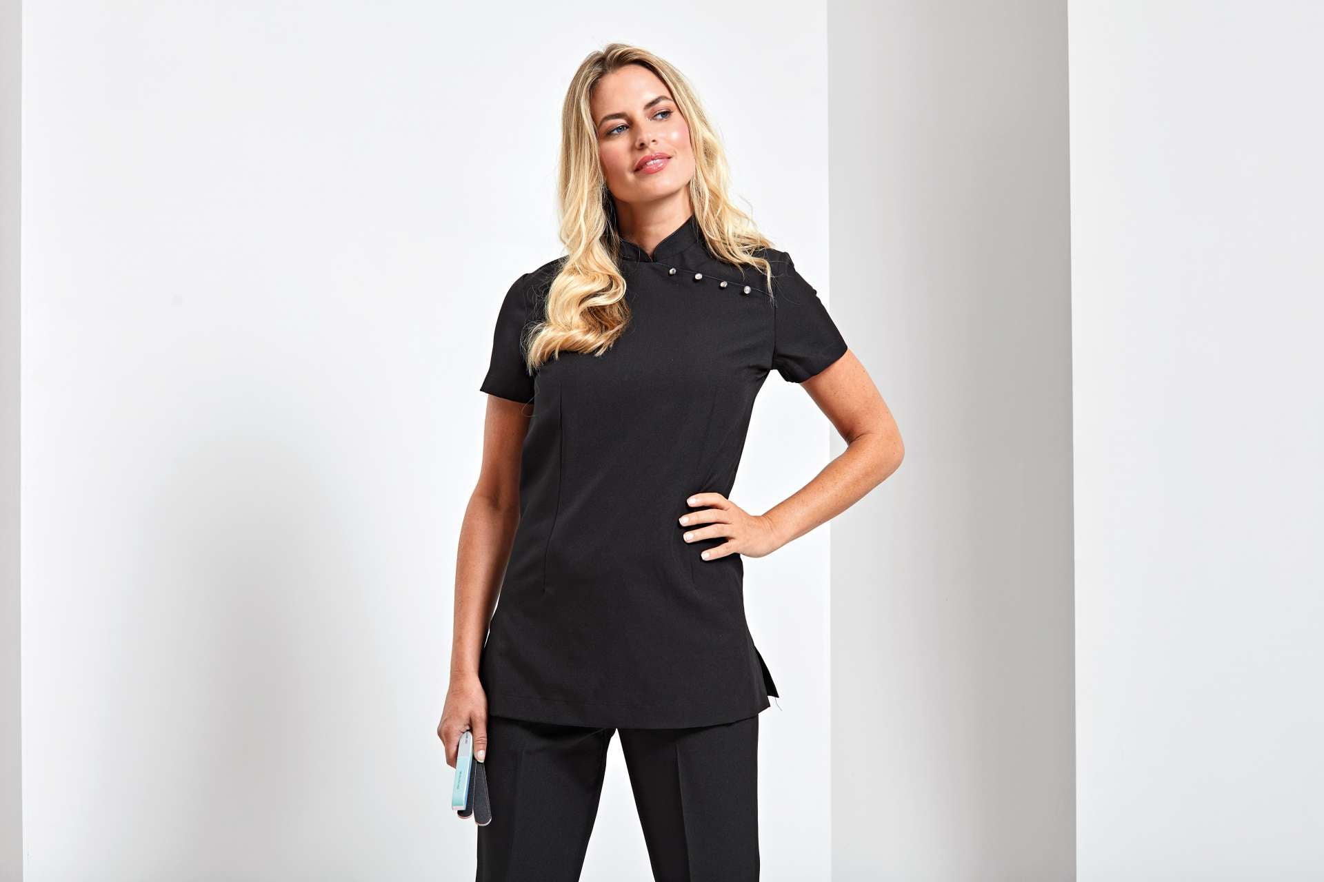 ‘MIKA’ BEAUTY AND SPA TUNIC - Black - Additional