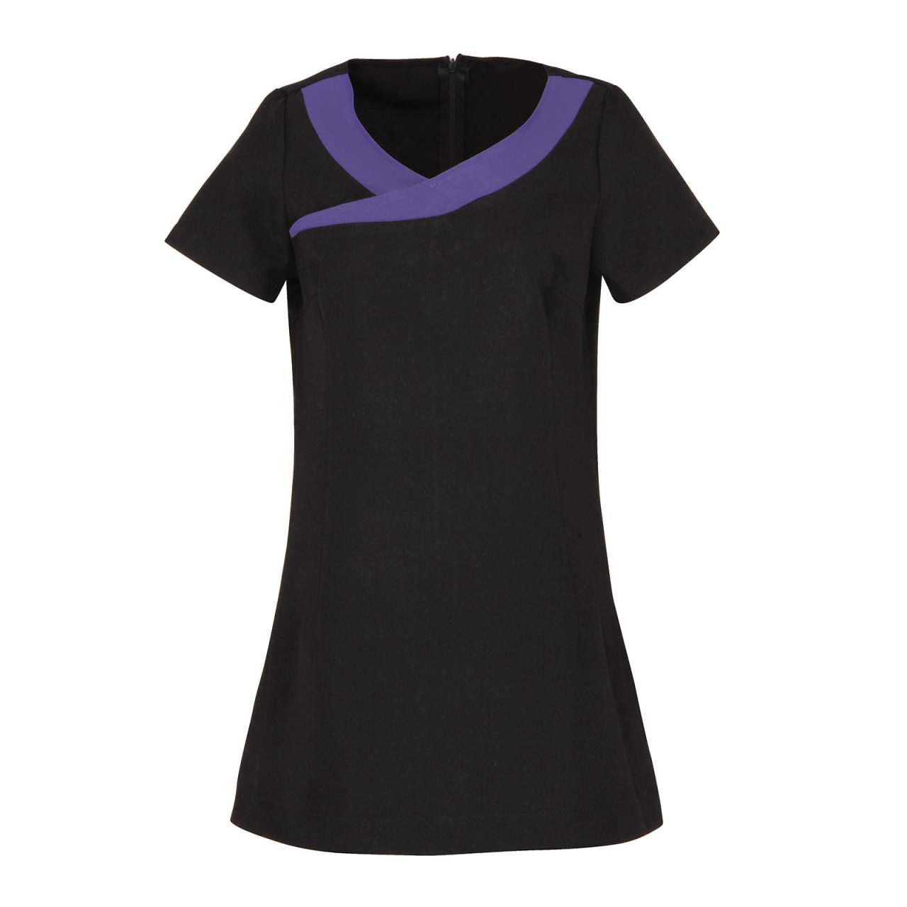 ‘IVY’ BEAUTY AND SPA TUNIC - Black/Purple - Main