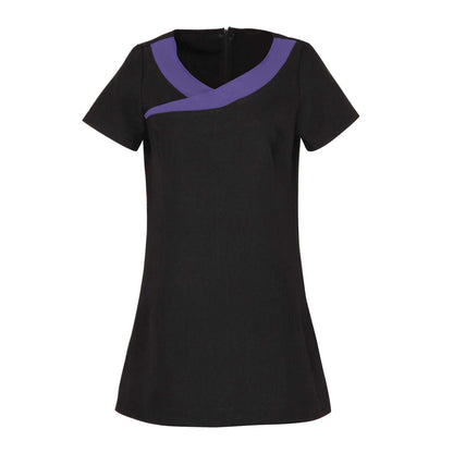 ‘IVY’ BEAUTY AND SPA TUNIC - Black/Purple - Main