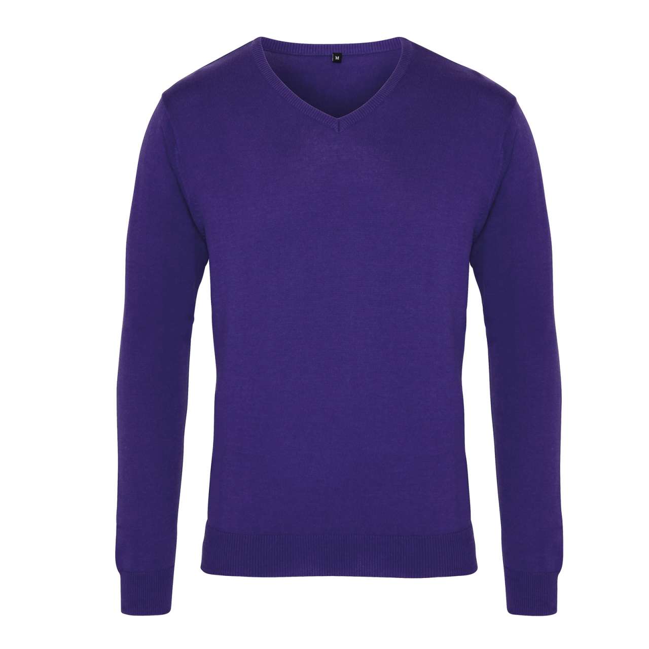 MEN'S KNITTED V-NECK SWEATER - Purple - Main