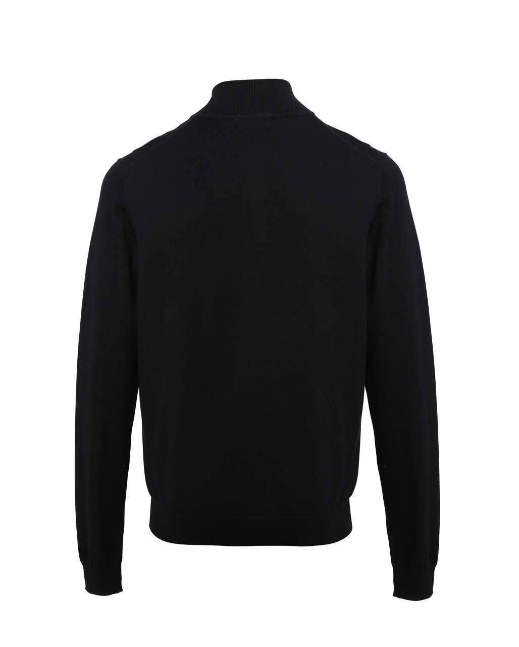 MEN'S QUARTER-ZIP KNITTED SWEATER - Black - Additional
