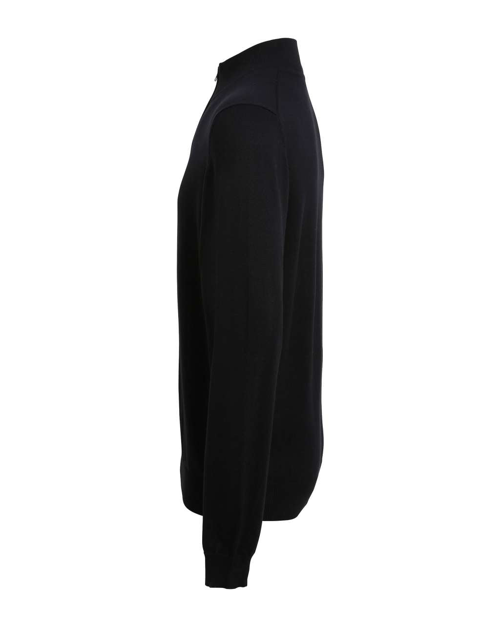 MEN'S QUARTER-ZIP KNITTED SWEATER - Black - Additional