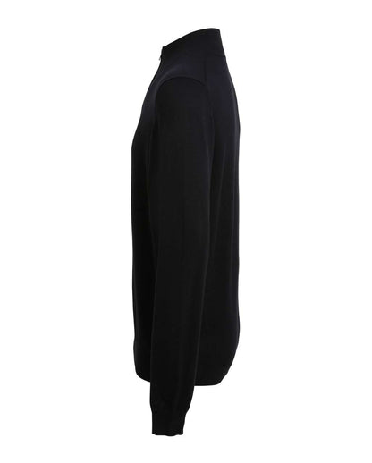 MEN'S QUARTER-ZIP KNITTED SWEATER - Black - Additional