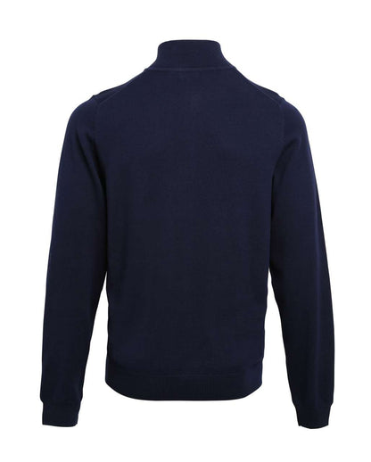 MEN'S QUARTER-ZIP KNITTED SWEATER - Navy - Additional