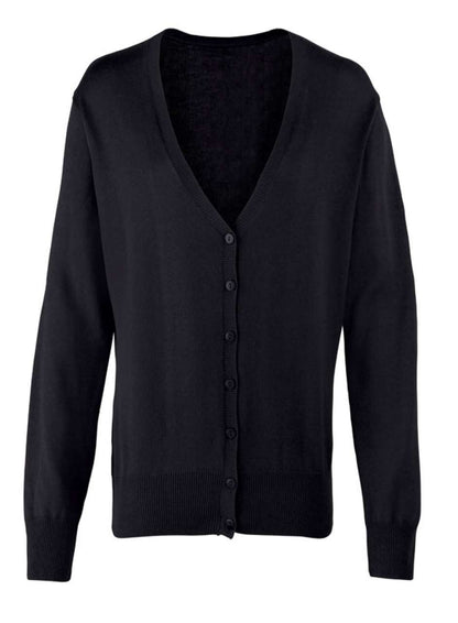 WOMEN'S BUTTON-THROUGH KNITTED CARDIGAN - Black - Main
