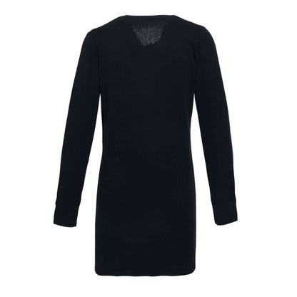 WOMEN'S LONG LENGTH KNITTED CARDIGAN - Black - Main