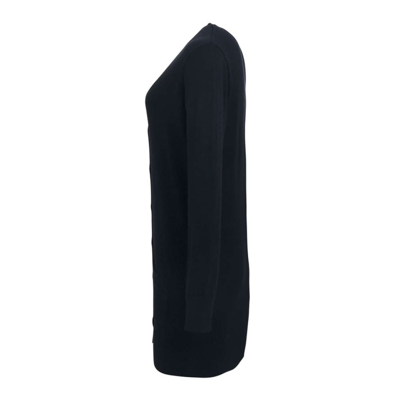WOMEN'S LONG LENGTH KNITTED CARDIGAN - Black - Additional