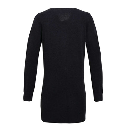 WOMEN'S LONG LENGTH KNITTED CARDIGAN - Charcoal - Additional