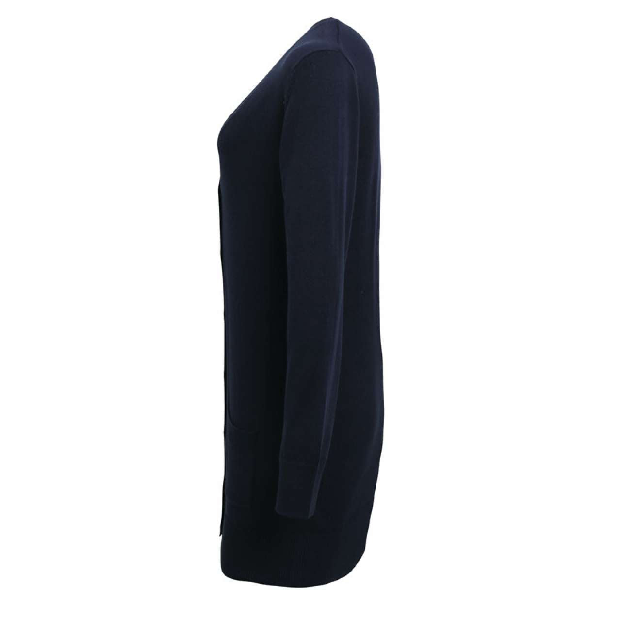 WOMEN'S LONG LENGTH KNITTED CARDIGAN - Navy - Additional