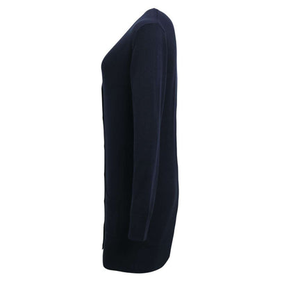 WOMEN'S LONG LENGTH KNITTED CARDIGAN - Navy - Additional