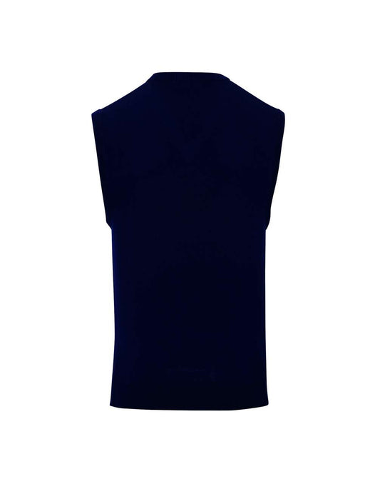 MEN'S V-NECK SLEEVELESS SWEATER - Navy - Main