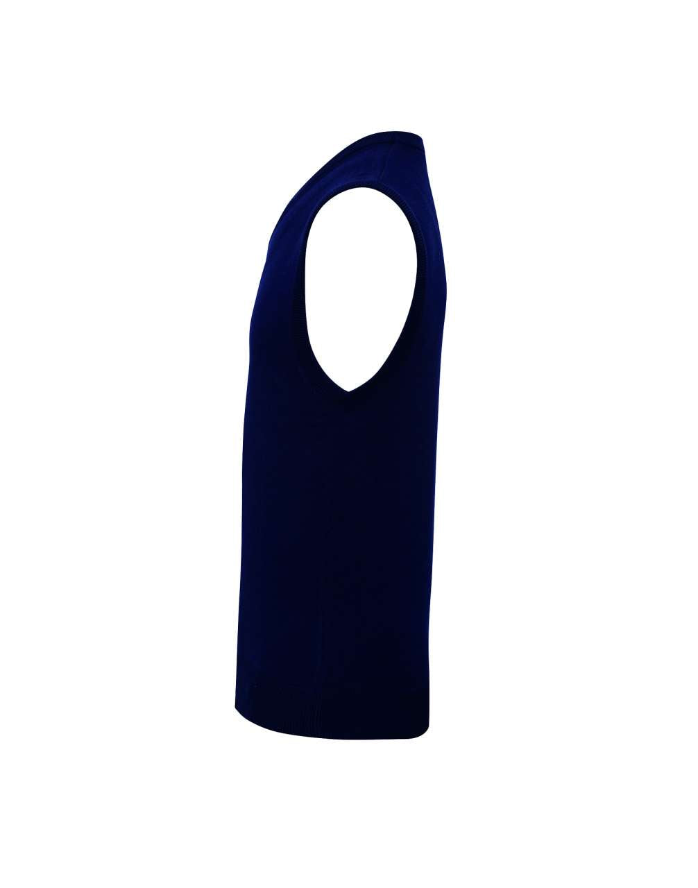 MEN'S V-NECK SLEEVELESS SWEATER - Navy - Additional