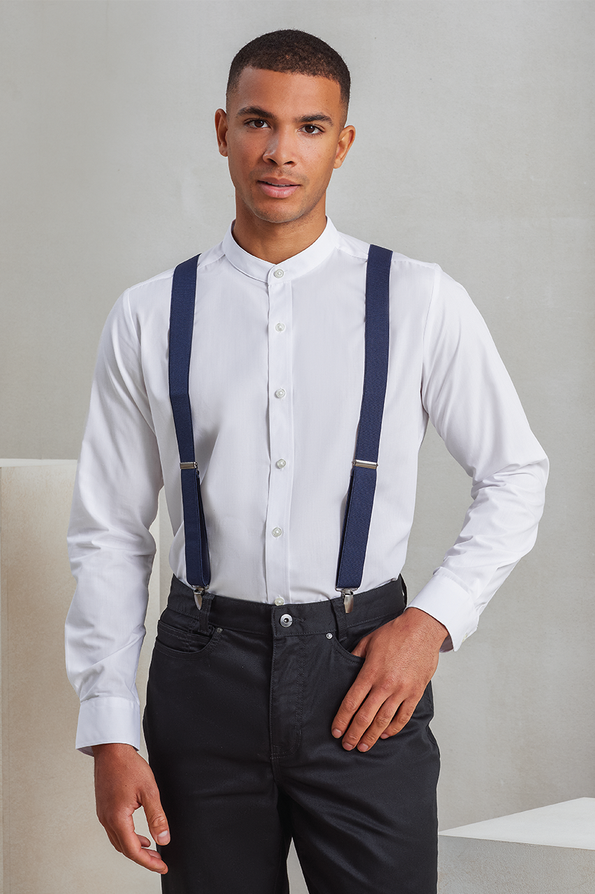 CLIP-ON TROUSER BRACES/SUSPENDERS - Black - Model