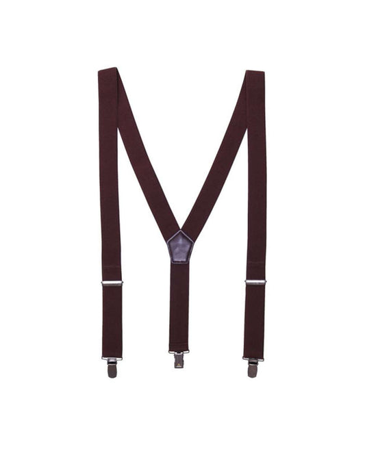 CLIP-ON TROUSER BRACES/SUSPENDERS - Brown - Main