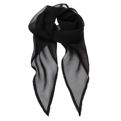 'COLOURS COLLECTION' PLAIN CHIFFON SCARF - Black - Main