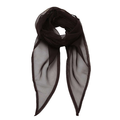 'COLOURS COLLECTION' PLAIN CHIFFON SCARF - Brown - Main