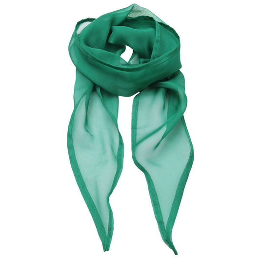 'COLOURS COLLECTION' PLAIN CHIFFON SCARF - Emerald - Main
