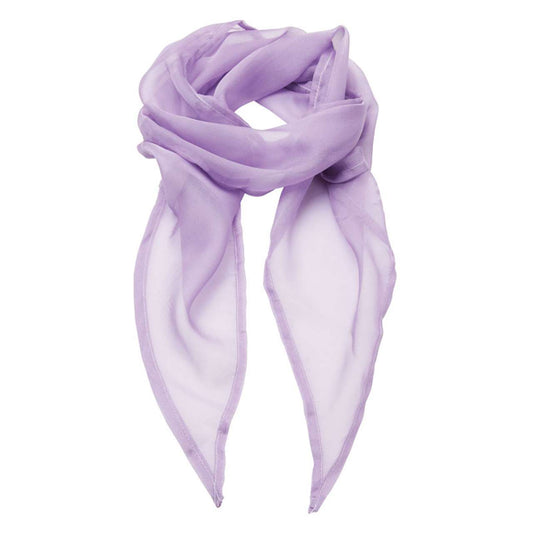 'COLOURS COLLECTION' PLAIN CHIFFON SCARF - Lilac - Main
