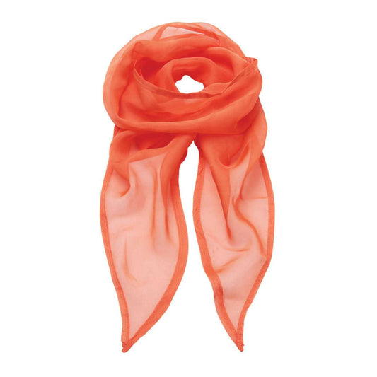 'COLOURS COLLECTION' PLAIN CHIFFON SCARF - Orange - Main