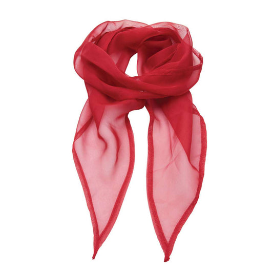 'COLOURS COLLECTION' PLAIN CHIFFON SCARF - Red - Main