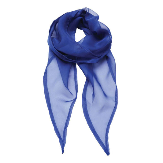 'COLOURS COLLECTION' PLAIN CHIFFON SCARF - Royal - Main