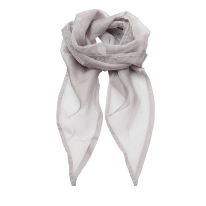 'COLOURS COLLECTION' PLAIN CHIFFON SCARF - Silver - Main