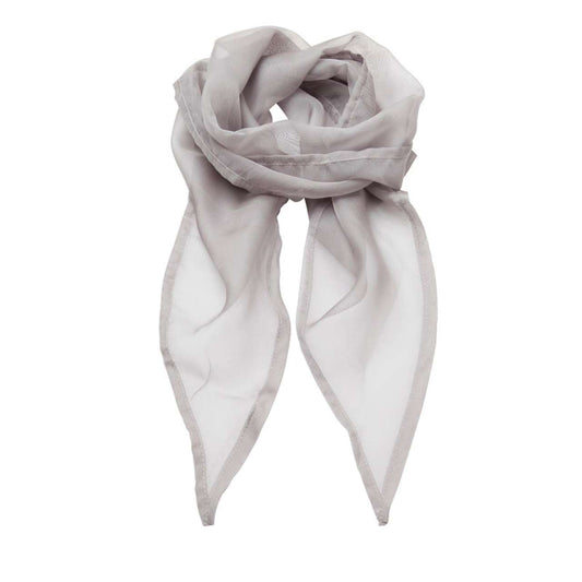 'COLOURS COLLECTION' PLAIN CHIFFON SCARF - Silver - Main