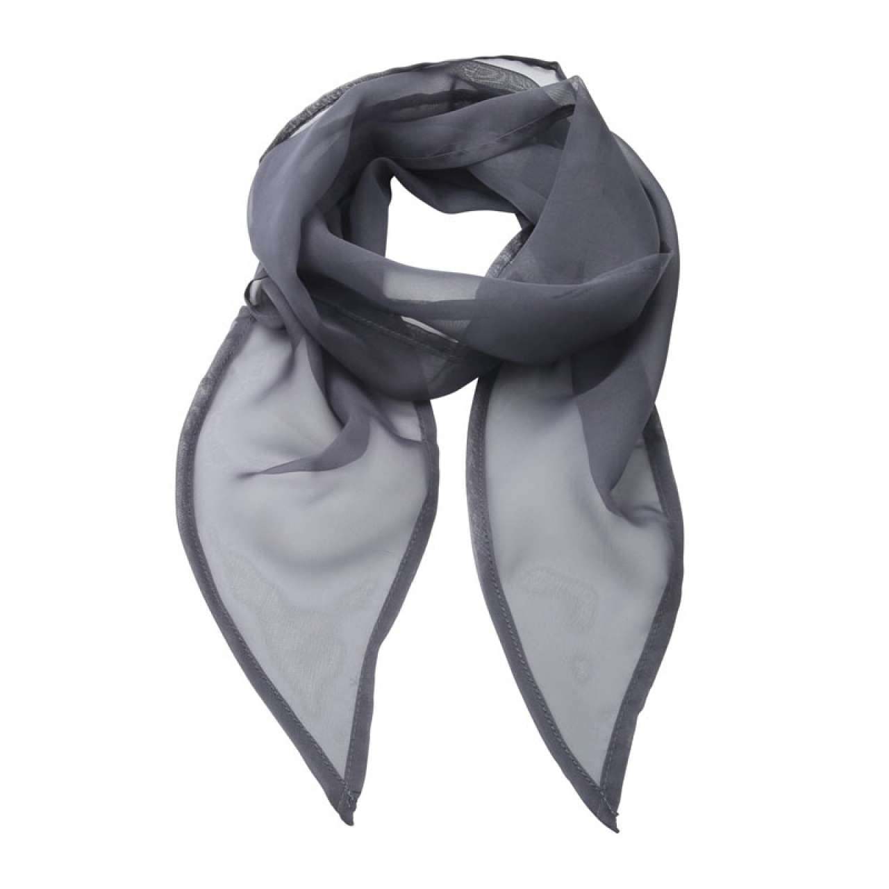 'COLOURS COLLECTION' PLAIN CHIFFON SCARF - Steel - Main