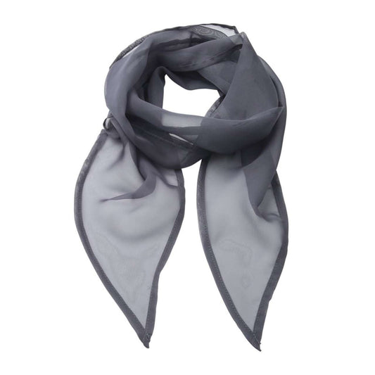 'COLOURS COLLECTION' PLAIN CHIFFON SCARF - Steel - Main