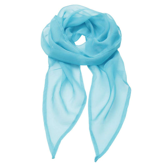 'COLOURS COLLECTION' PLAIN CHIFFON SCARF - Turquoise - Main