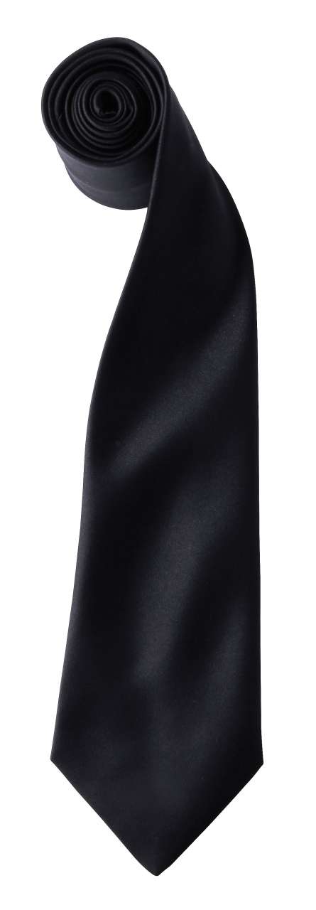 'COLOURS COLLECTION' SATIN TIE - Black - Main