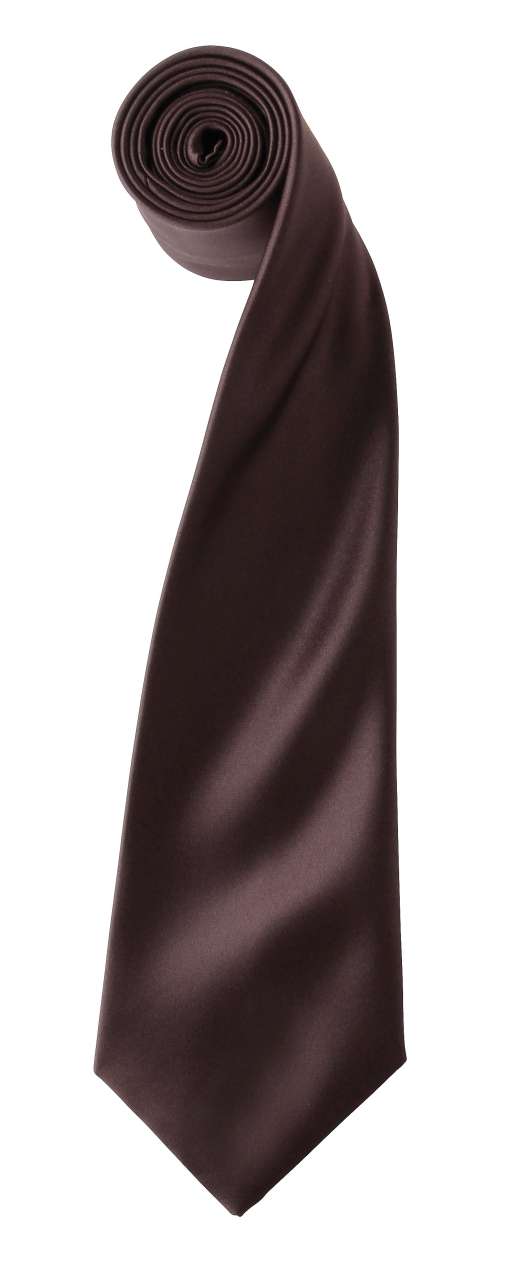 'COLOURS COLLECTION' SATIN TIE - Brown - Main