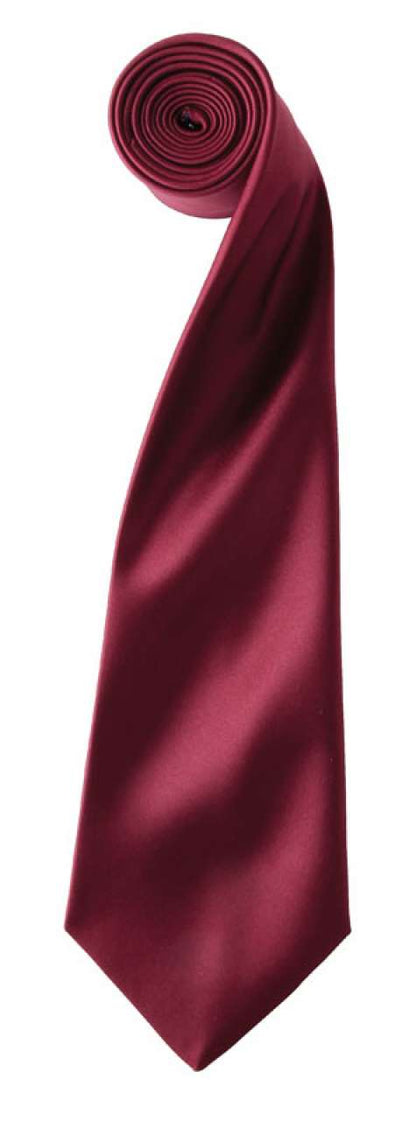 'COLOURS COLLECTION' SATIN TIE - Burgundy - Main